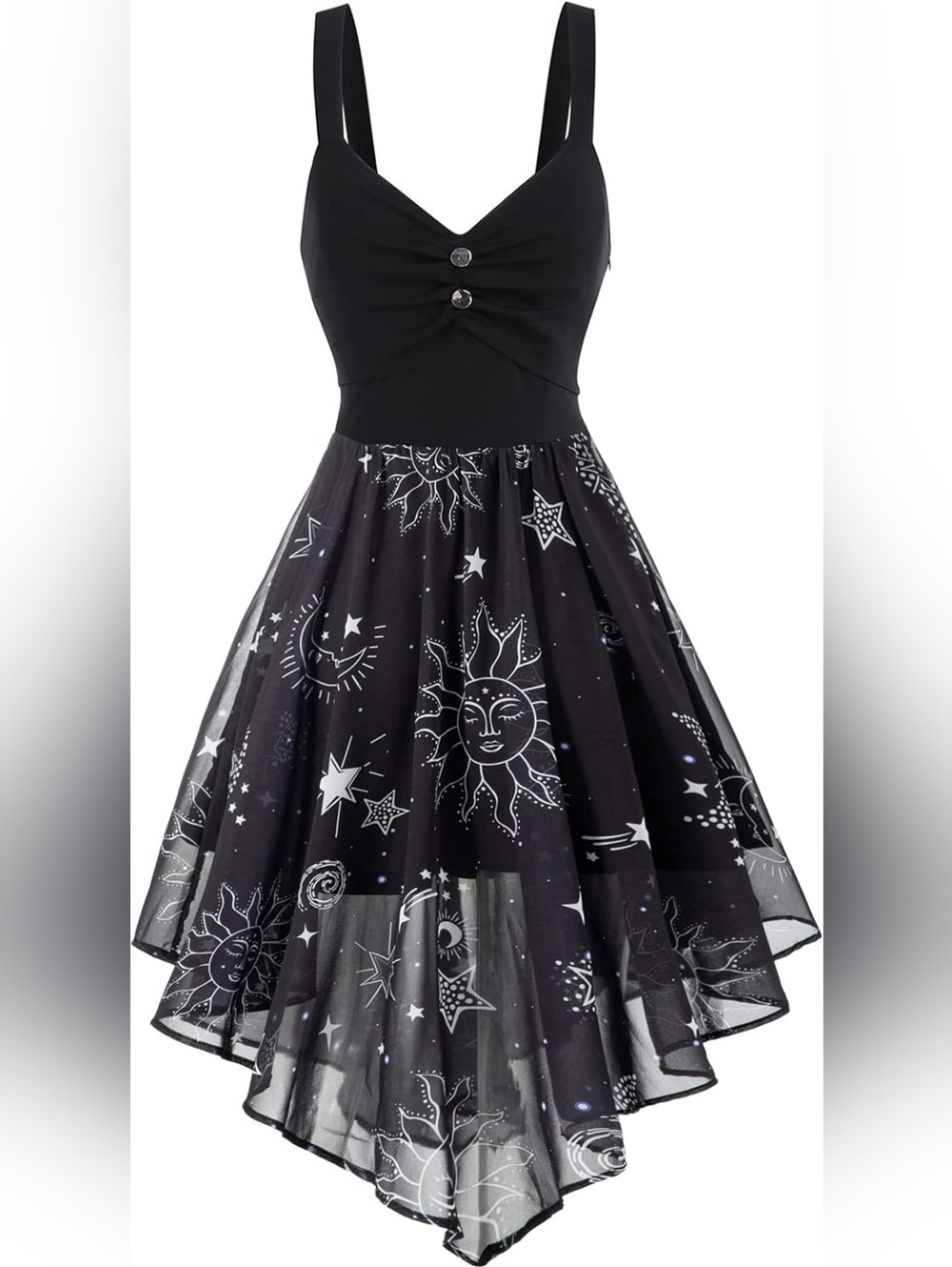 Celestial Print Swing Dress